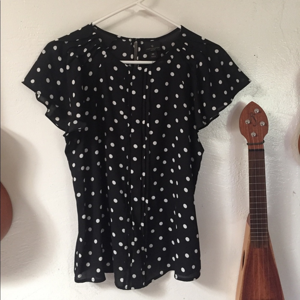 Polka Dots Shirt, Worthington, Petite Small